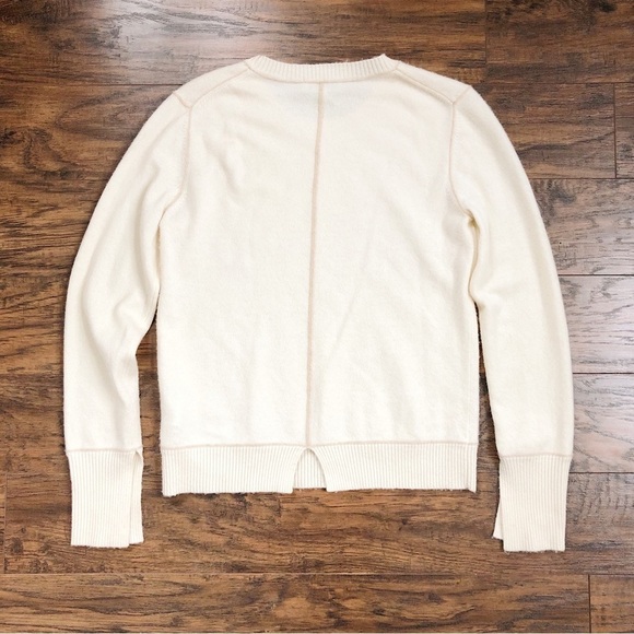 Habitual • Sora Sweater merino wool cashmere knit ivory cream soft pullover - Picture 8 of 11